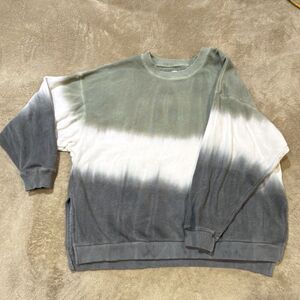 American Eagle Pullover Sweatshirt Crew Neck Women's XS Fleece Ombré Colorblock